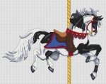 (image for) Black Paint Carousel Horse